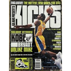 Vintage SLAM KICKS Magazine Kobe Bryant #3 2000 Rare Basketball Jordan Nike ads